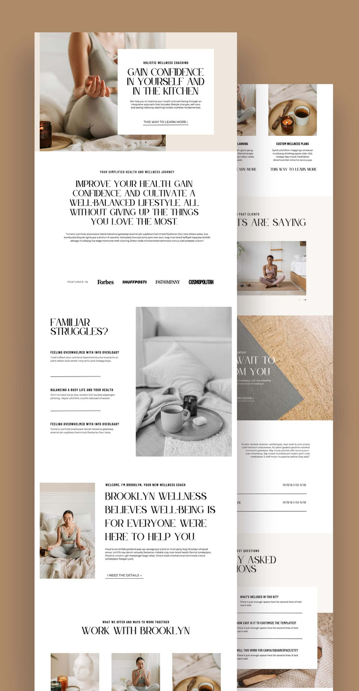 Desert Storm Sales Page Canva Website Template