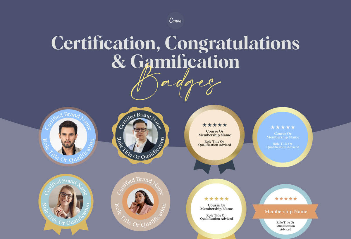 Certification, Congratulations & Gamification Badges – The Canva ...