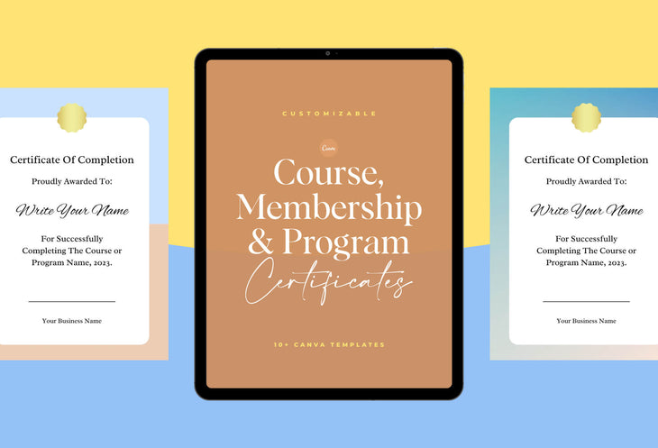 Course, Membership & Program Certificates