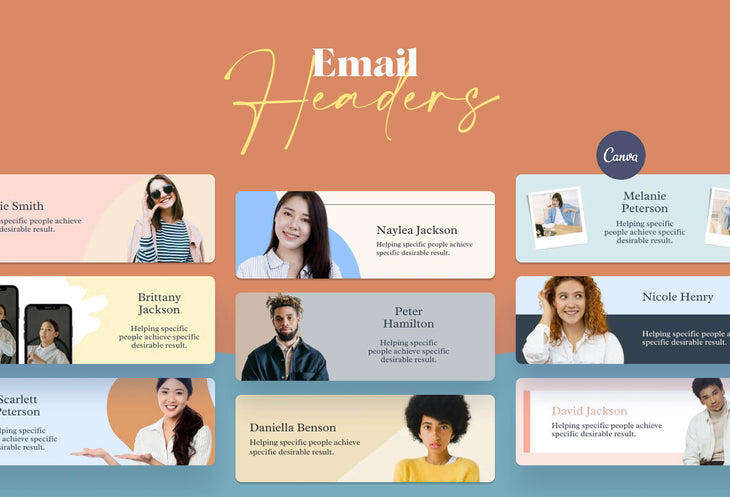 Email Header Examples Creative Email Headers – The Canva Template Vault