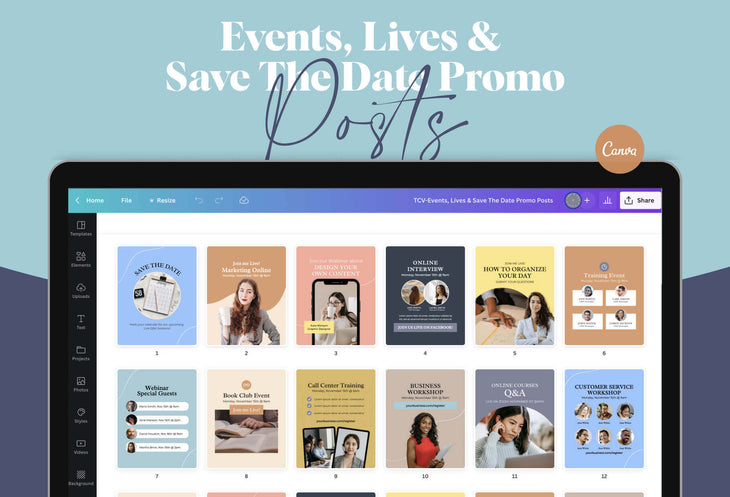 Events, Lives & Save The Date Promo Posts