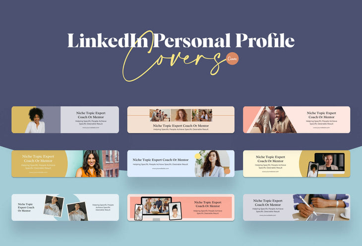 LinkedIn Personal Profile Covers – The Canva Template Vault