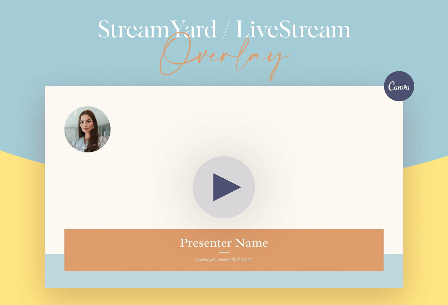 StreamYard / LiveStream Overlay The Canva Template Vault StreamYard / LiveStream Overlay The Canva Template Vault
